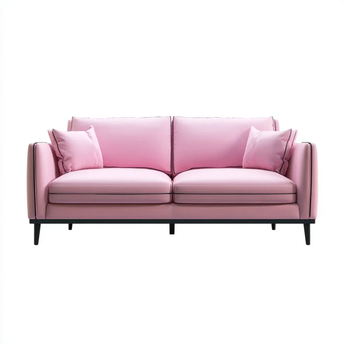 sofa 2-osobowa różowa 180 x 85 x 85 cm poliestrowy prostokątna