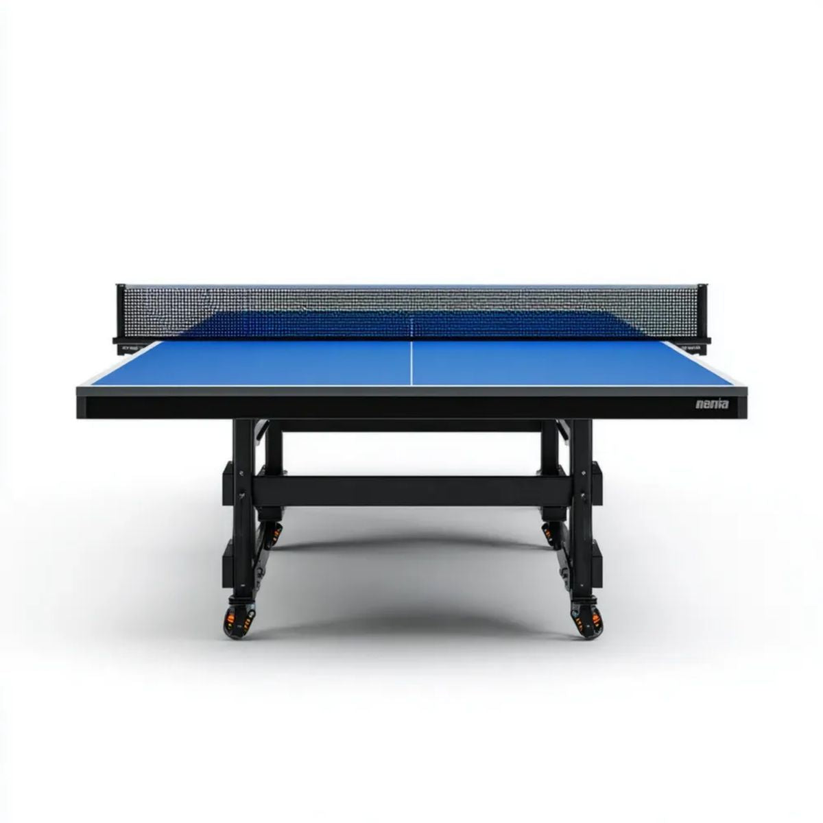 Stół do tenisa stołowego, Niebieskie stoły do składania ping pongów w MDF i stali brukselskiej 274 x 152,5 x 76 cm
