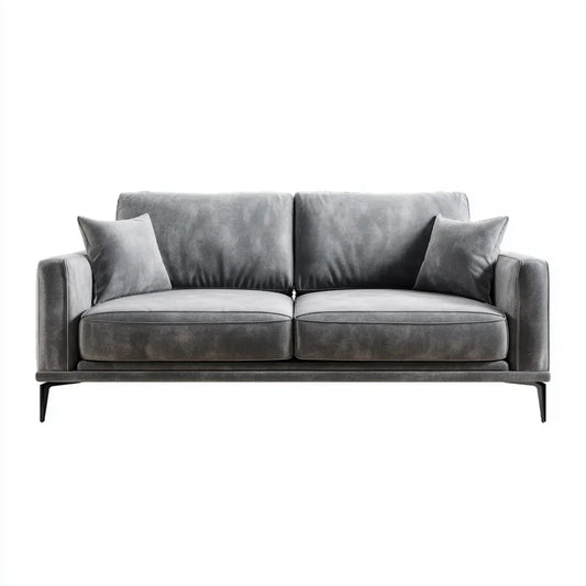 Sofa, 2-fotela Ciemny szary 180 x 85 x 82 cm poliester włącznie prostokątna