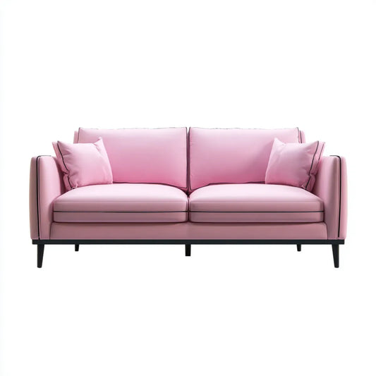 sofa 2-osobowa różowa 180 x 85 x 85 cm poliestrowy prostokątna