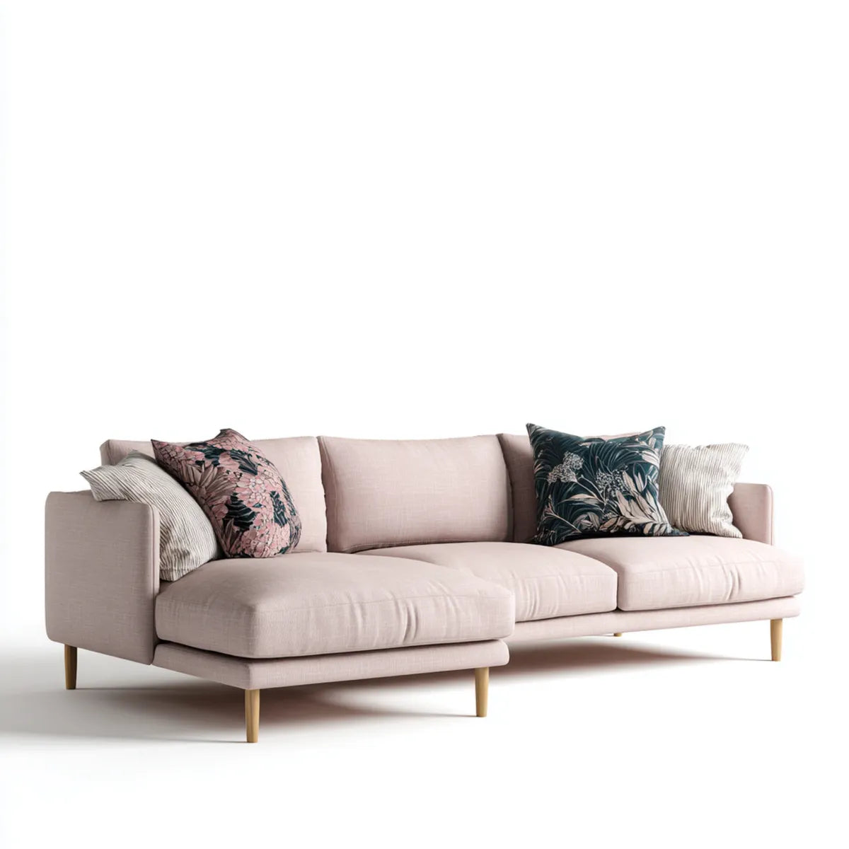 sofa 3-osobowa Pink 230 x 95 x 82 cm z tapicerką poliestrową prostokątną