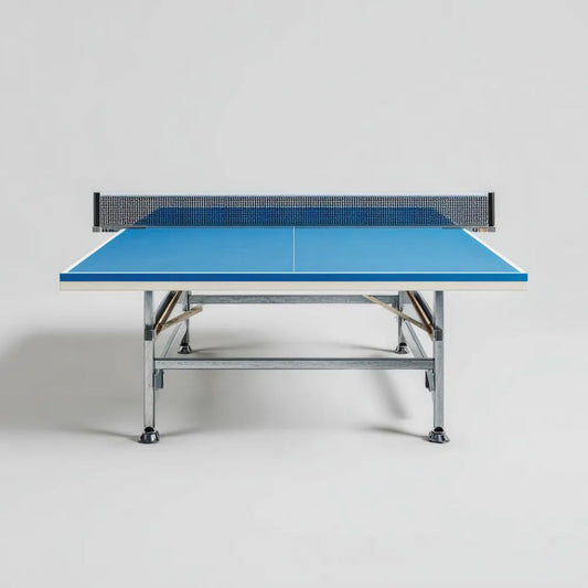 Stół do tenisa stołowego, Niebieska płyta kompozytowa do ping ponga i ocynkowana stal galwanizowana 274 x 152,5 x 76 cm