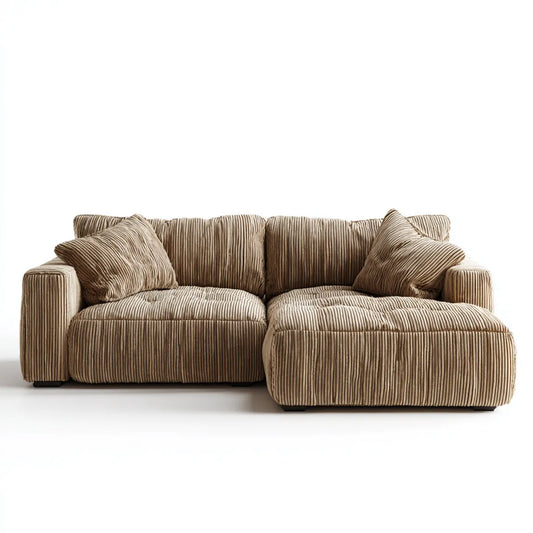 Sofa, 2-miejscowa sofa z beżowym rekamierem wykonanym z poliestrowego sznura w kształcie litery 230 x 150 x 85 cm
